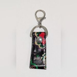 Vera Bradley Colorful Coated Canvas 5" Key Ring Clip Loop
